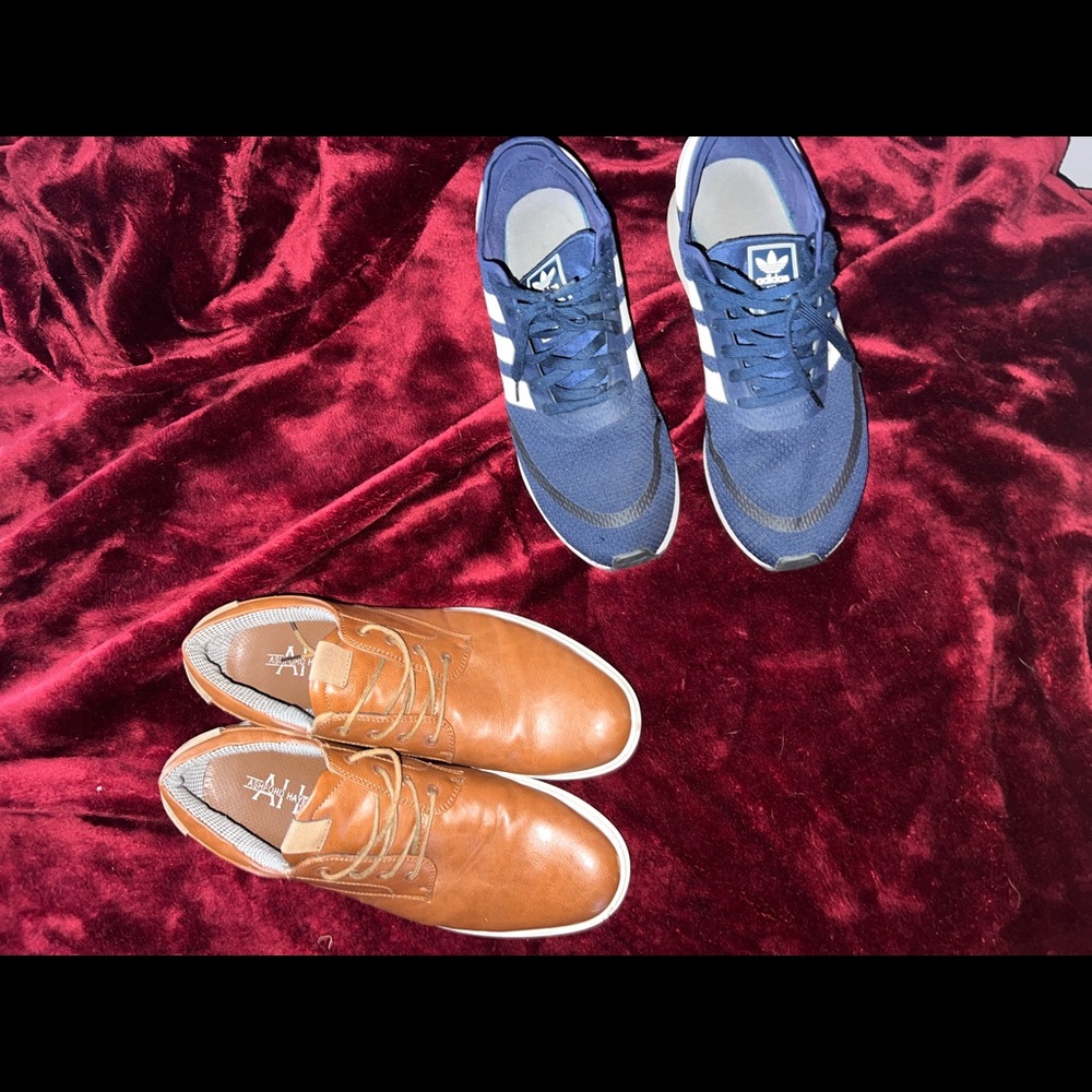 Dress shoe and adidas shoes bundle size 13